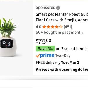 Interactive Pet Planter (you provide the plant)